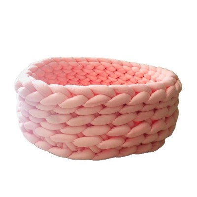 China Wholesale Hot Selling Handmade Woven Cotton Tube Filled Pet Bed Dog Bed