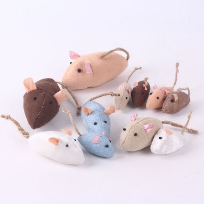 handmade make PET dog cat toys  flocking mouse sound toy